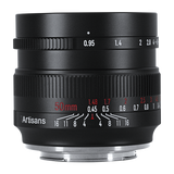 7artisans 50mm f/0.95 Large Aperture APS-C Manual Lens for Fuji X-Mount Sony E Canon RF Olympus Micro 4/3 Nikon Z mirrorless camera + UV filter