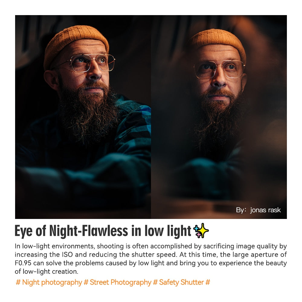 TTArtisan 35mm F/0.95 APS-C Camera Lens for mirrorless camera - Sony E Fuji X Canon EOS M RF NIKON Z Leica Panasonic L