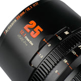 7artisans Hope Prime 25mm T2.1 Super 35 Cine Lens for Sony E Fuji X-Mount Canon RF Olympus Micro 4/3 mirrorless camera