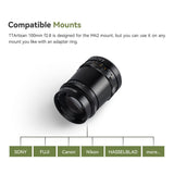 TTArtisan 100mm F/2.8 Bubble Bokeh Full Frame Lens for M42 mount - universal type SLR DSLR camera