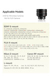TTArtisan 35mm T2.1 Dual Bokeh Cine Full Frame Lens for mirrorless camera - Sony E Fuji X GFX Leica L Canon RF EF Nikon Z F Mount (Copy)