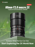 7artisans 60mm f/2.8 macro 2x manual lens for full frame mirrorless camera - Sony E Canon RF Nikon Z