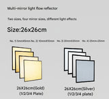 Blackbezt CRE-Flect multi-mirror reflector gold + silver set for video light studio lighting 4 grids - 45cm x 45cm