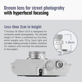 TTArtisan M 28mm F/5.6 Full Frame Prime Lens for Leica M mount rangefinder camera - M8 M9 M10 M11 M Typ 240 246 262