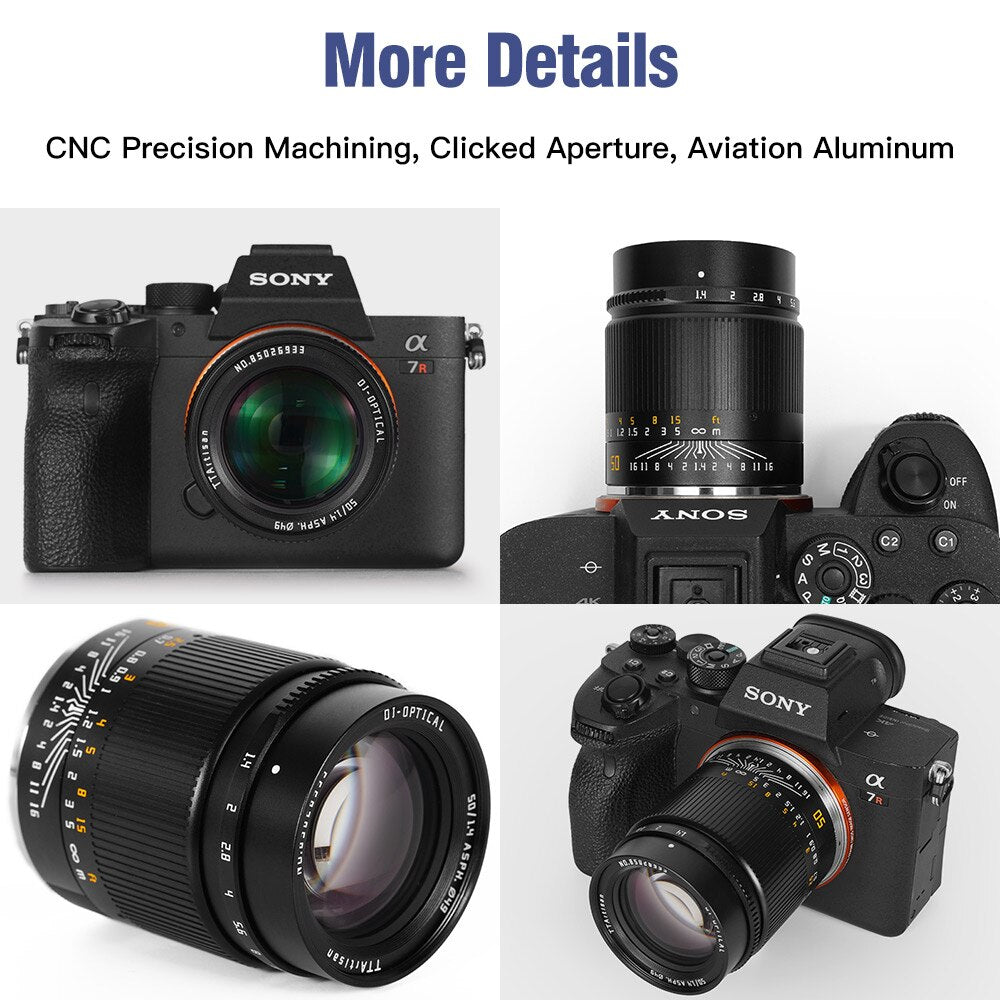 TTArtisan 50mm F/1.4 ASPH Full Frame Manual Lens for mirrorless camera - Sony E Leica L Canon R Nikon Z Mount