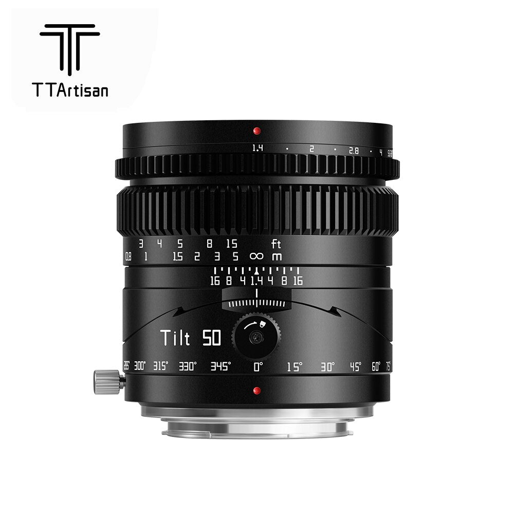 TTArtisan Tilt 50mm F/1.4 Full Frame Camera Lens for mirrorless camera - Sony E Fuji X Canon RF NIKON Z Leica Panasonic L