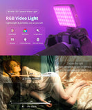 LUXCEO W140 V RGB full color camera video LED light for DSLR mirrorless camera 8W 3000mAh