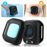 Hot / cold sports massager 3-step temperature adjustable with band straps - rechargeable battery 2000mAh