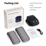Hot / cold sports massager 3-step temperature adjustable with band straps - rechargeable battery 2000mAh
