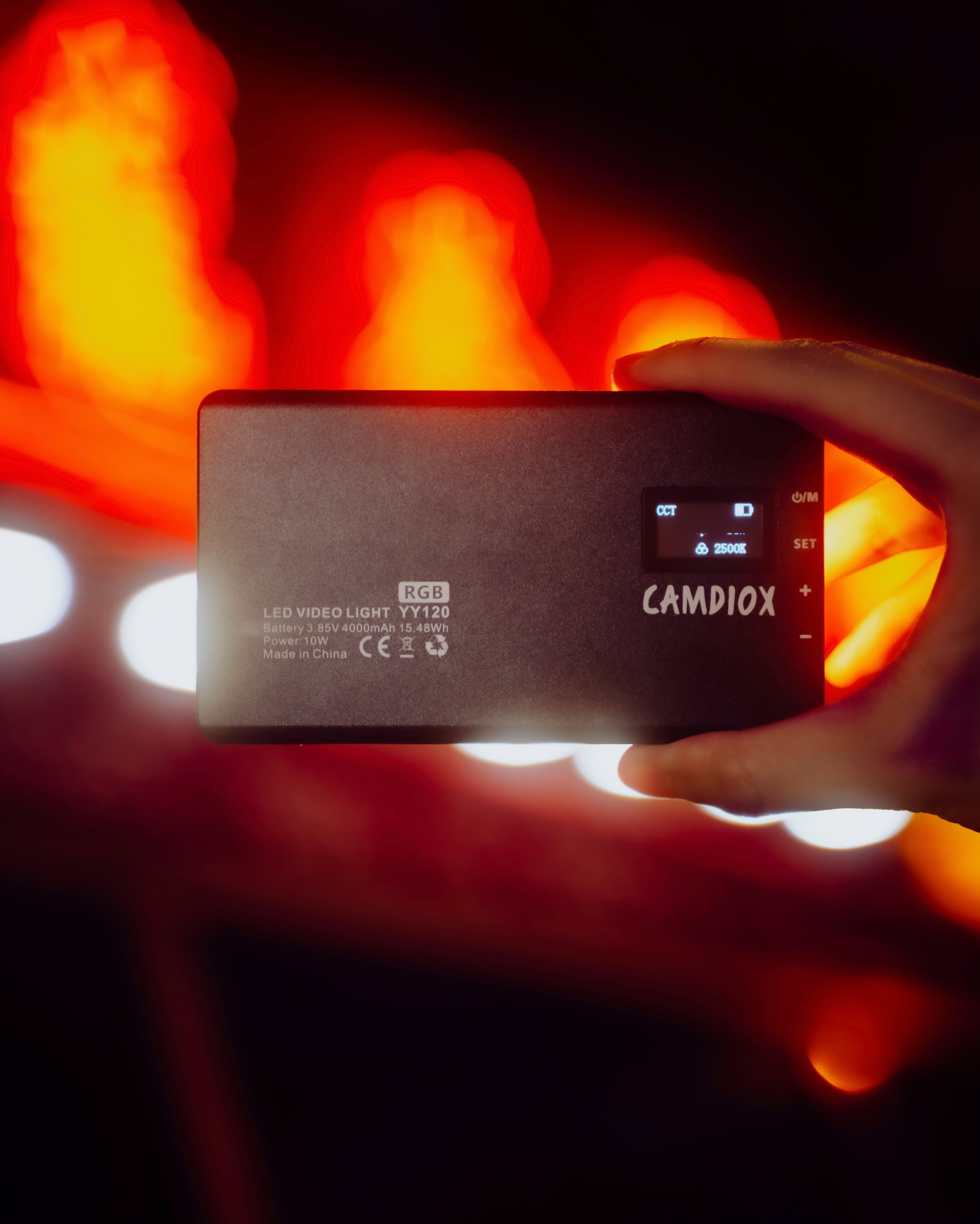 Camdiox 10W portable RGB LED video camera light - for Canon Nikon Sony Olympus Leica Panasonic DSLR mirrorless