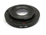 Minolta MD MC mount lens to Pentax K mount PK camera adapter glass infinity - for K200D K100D K20D K-5 3 7 01 30