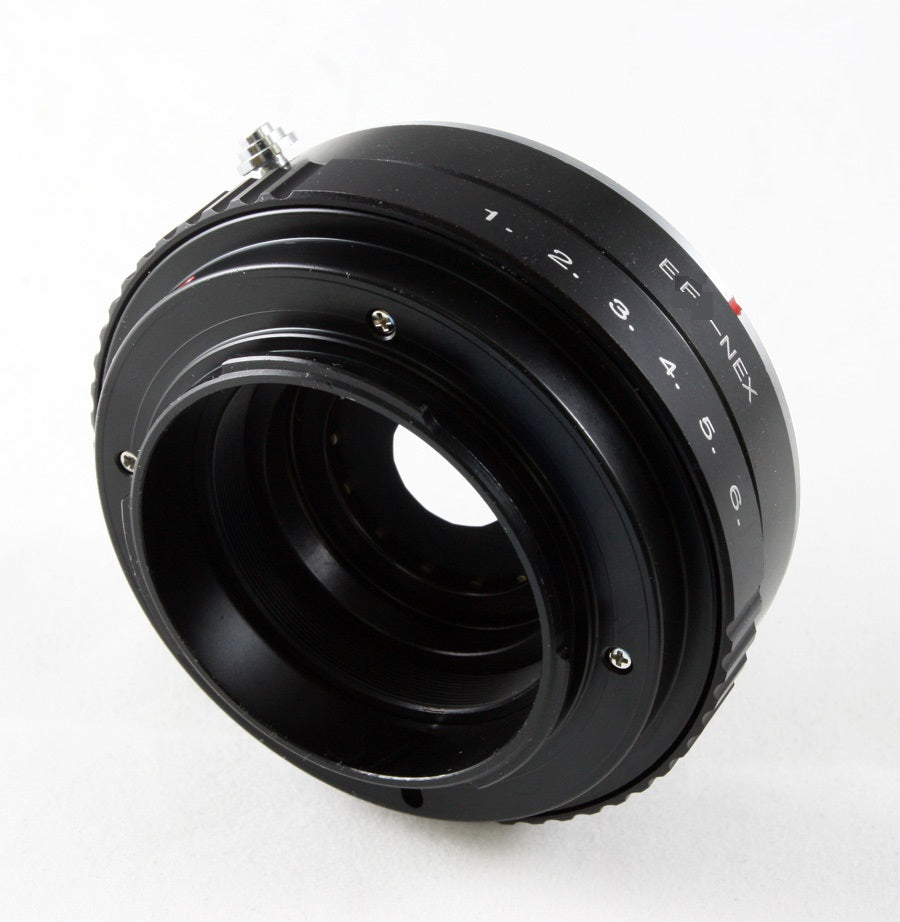 EF Canon mount lens to Sony E Mount NEX adapter with external aperture - A6500 A6000 NEX-7