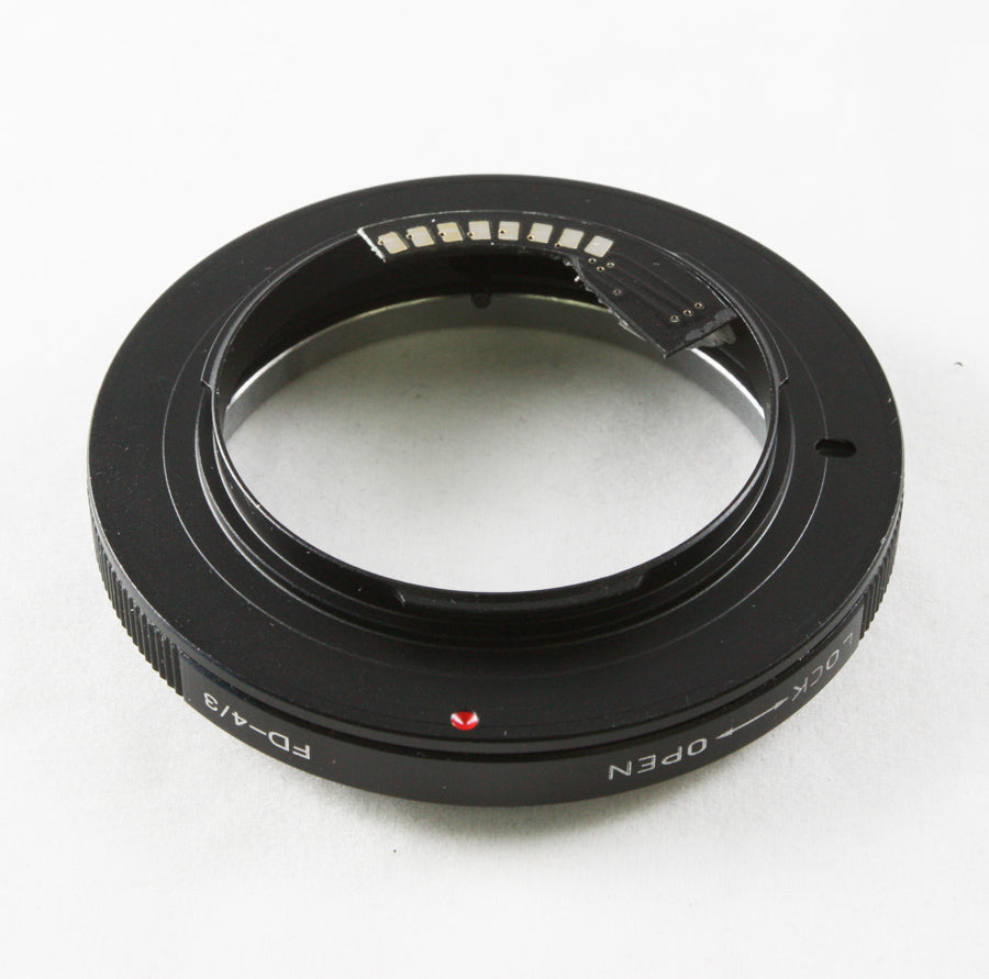 Macro AF confirm adapter for Canon FD Lens to Olympus 4/3 Four Thirds mount camera - E-3 E-30 510 520 600