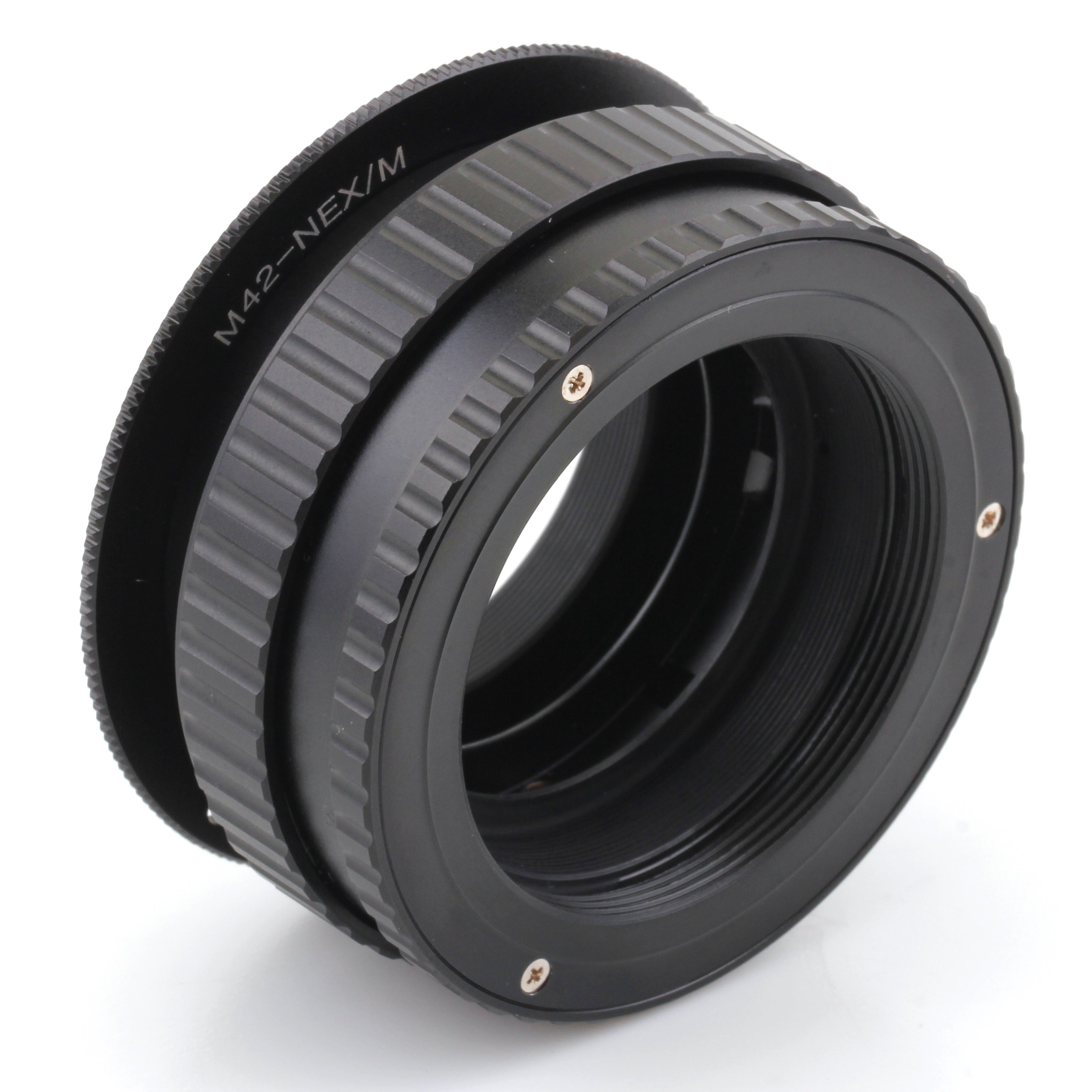Super slim M42 screw mount lens to Sony E mount NEX adapter - for macro helicoid extension ring - NEX-7 A9 II A7 IV A6500
