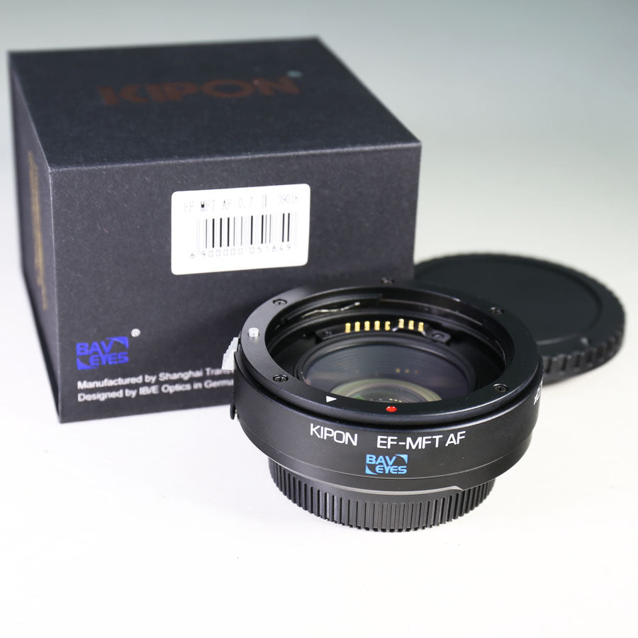 Kipon Baveyes Ultra 0.7x EF-MFT AF Auto Focus Adapter for Canon EF Lens to Micro 4/3 Olympus OM-D Cameras