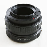 Nikon F mount G AF-S lens to Canon EOS M Adapter Adjustable Macro Focusing Helicoid - M5 M6 M50
