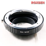 Nikon F mount AI AF Lens to M39 screw mount adapter - Canon 7 non-LTM 39mm camera