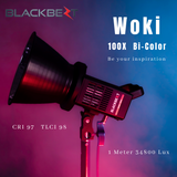 Blackbezt WOKI 100X portable bi-color LED video light 100W 2600K-6600K cinema light - similar to Nanlite Forza 60B